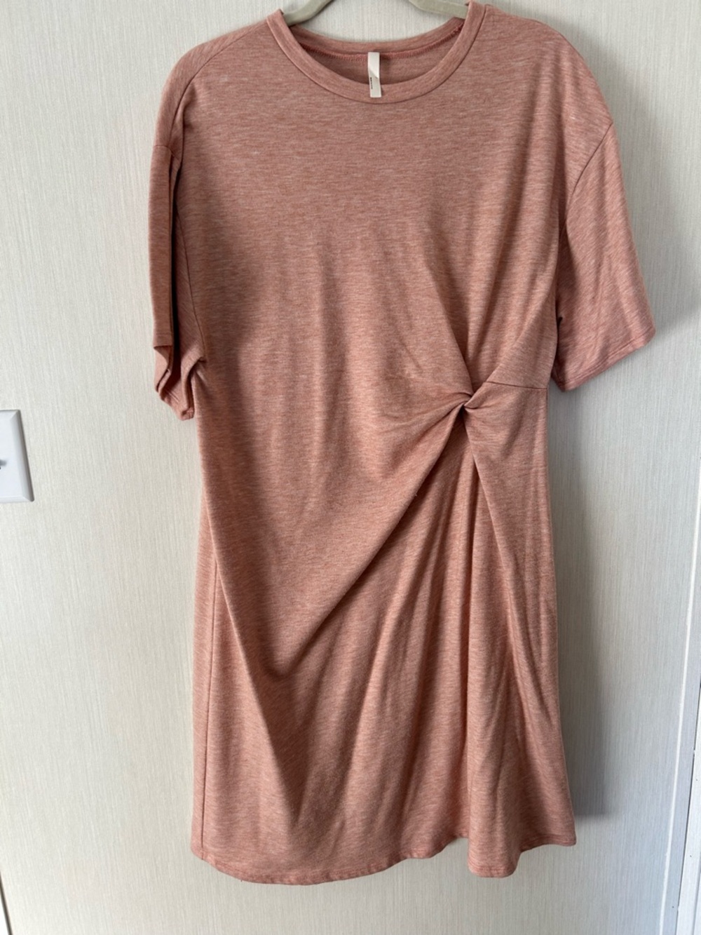 Women's Knot-Detail T-Shirt Dress - Dusty Rose